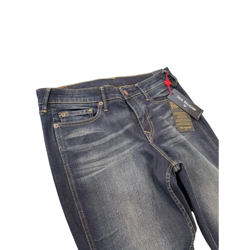 True Religion Becca Mid Rise Bootcut Jeans Size 33 Dark Wash Denim SKU 9279 - Picture 6 of 13